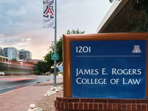 James E. Rogers College of Law sign