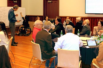group of staff in a meeting room
