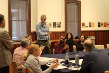 group of staff members in a meeting room